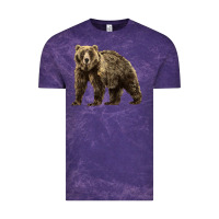 Cloud Purple Brown Bear Vintage Tee - LillyAllenDesigns