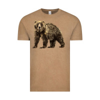Vintage Coffee Brown Bear Vintage Tee - LillyAllenDesigns