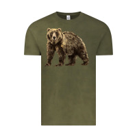 Vintage Olive Brown Bear Vintage Tee - LillyAllenDesigns