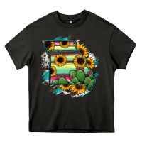 Asphalt Missouri Map Sunflower Cactus Serape Heavy Core Tee - RanaPortraitStore