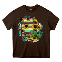 Chocolate Brown Missouri Map Sunflower Cactus Serape Heavy Core Tee - RanaPortraitStore