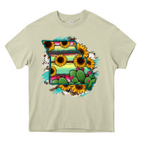 Mossy Missouri Map Sunflower Cactus Serape Heavy Core Tee - RanaPortraitStore