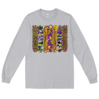 Moon Dust mardi gras fleur de lis cowhide serape leopard glitter brushstrokes Long Sleeve Tee - Artiststas