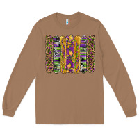 Toasted Coconut mardi gras fleur de lis cowhide serape leopard glitter brushstrokes Long Sleeve Tee - Artiststas