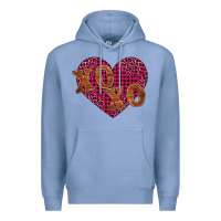 Colony Blue xoxo Premium Hoodie - BarkalooDesign