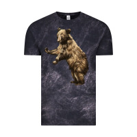 Cloud Black Brown Bear Cub Vintage Tee - LillyAllenDesigns