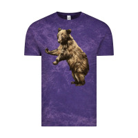 Cloud Purple Brown Bear Cub Vintage Tee - LillyAllenDesigns