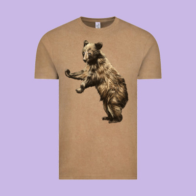 Brown Bear Cub Vintage Tee Designed By Lillyallendesigns