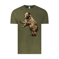 Vintage Olive Brown Bear Cub Vintage Tee - LillyAllenDesigns