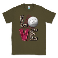 Army Green love volleyball Classic Tee - FaDigitalArtStudio