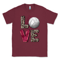 Burgundy love volleyball Classic Tee - FaDigitalArtStudio