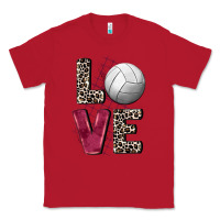 Red love volleyball Classic Tee - FaDigitalArtStudio