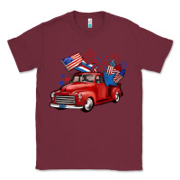 Burgundy american truck 4th of july Classic Tee - BarkalooDesign