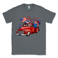 Charcoal Heather american truck 4th of july Classic Tee - BarkalooDesign