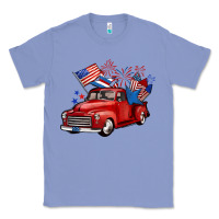 Colony Blue american truck 4th of july Classic Tee - BarkalooDesign