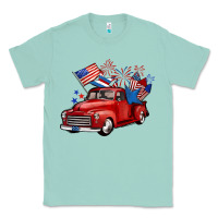 Seafoam american truck 4th of july Classic Tee - BarkalooDesign