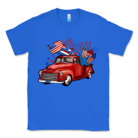 True Royal american truck 4th of july Classic Tee - BarkalooDesign