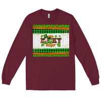 Burgundy st patricks one lucky heifer Long Sleeve Tee - Artiststas
