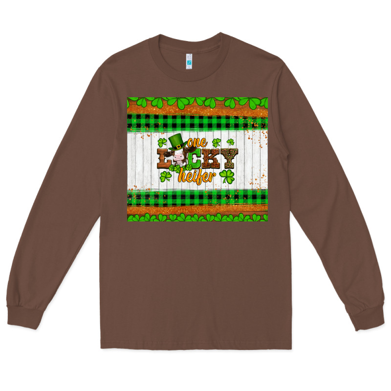 St Patricks One Lucky Heifer Long Sleeve Tee by Artiststas | Teevron