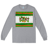 Heather Grey st patricks one lucky heifer Long Sleeve Tee - Artiststas