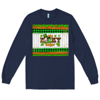 Navy st patricks one lucky heifer Long Sleeve Tee - Artiststas
