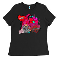 Black happy valentines day Ladies Tee - SublimationCraftShop