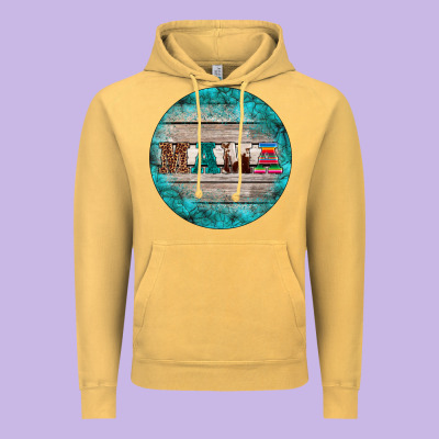 Western Turquoises Mama Ornament Vintage Hoodie Designed By Barkaloodesign