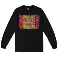 Black mardi gras crawfish brushstrokes Long Sleeve Tee - Artiststas