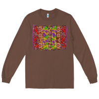 Chestnut mardi gras crawfish brushstrokes Long Sleeve Tee - Artiststas