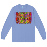 Colony Blue mardi gras crawfish brushstrokes Long Sleeve Tee - Artiststas