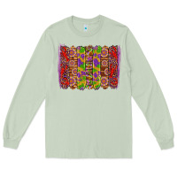 Matcha mardi gras crawfish brushstrokes Long Sleeve Tee - Artiststas