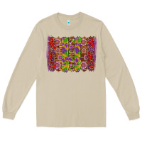 Mushroom mardi gras crawfish brushstrokes Long Sleeve Tee - Artiststas