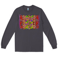 Smoke mardi gras crawfish brushstrokes Long Sleeve Tee - Artiststas