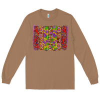 Toasted Coconut mardi gras crawfish brushstrokes Long Sleeve Tee - Artiststas