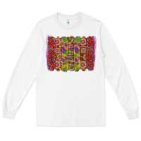 White mardi gras crawfish brushstrokes Long Sleeve Tee - Artiststas