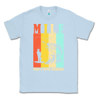 Dusty Blue fishing t  shirt milf man i love fishing t  shirt Classic Tee - baoMotion