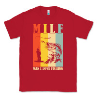 Red fishing t  shirt milf man i love fishing t  shirt Classic Tee - baoMotion