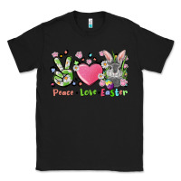 Black peace love easter bunny Classic Tee - FaDigitalArtStudio