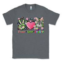 Charcoal Heather peace love easter bunny Classic Tee - FaDigitalArtStudio