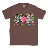Chestnut peace love easter bunny Classic Tee - FaDigitalArtStudio