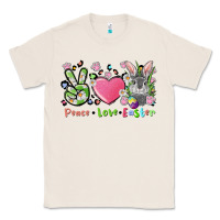 Natural peace love easter bunny Classic Tee - FaDigitalArtStudio