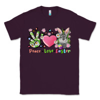 Plum peace love easter bunny Classic Tee - FaDigitalArtStudio