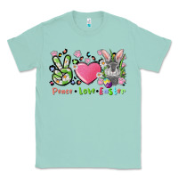 Seafoam peace love easter bunny Classic Tee - FaDigitalArtStudio
