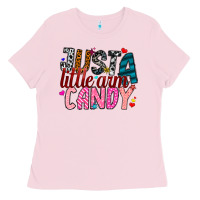 Bubblegum Pink Just A Little Arm Candy Ladies Tee - SublimationCraftShop