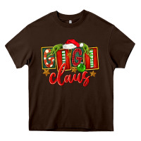 Chocolate Brown Christmas Gigi Claus Heavy Core Tee - FaDigitalArtStudio