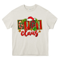 Cream Christmas Gigi Claus Heavy Core Tee - FaDigitalArtStudio