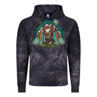 Cloud Black turquoise gemstones brown baby cow  rainbow Vintage Hoodie - BarkalooDesign
