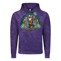 Cloud Purple turquoise gemstones brown baby cow  rainbow Vintage Hoodie - BarkalooDesign