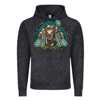 Vintage Black turquoise gemstones brown baby cow  rainbow Vintage Hoodie - BarkalooDesign