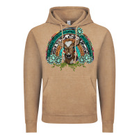 Turquoise Gemstones Brown Baby Cow  Rainbow Vintage Hoodie | Teevron